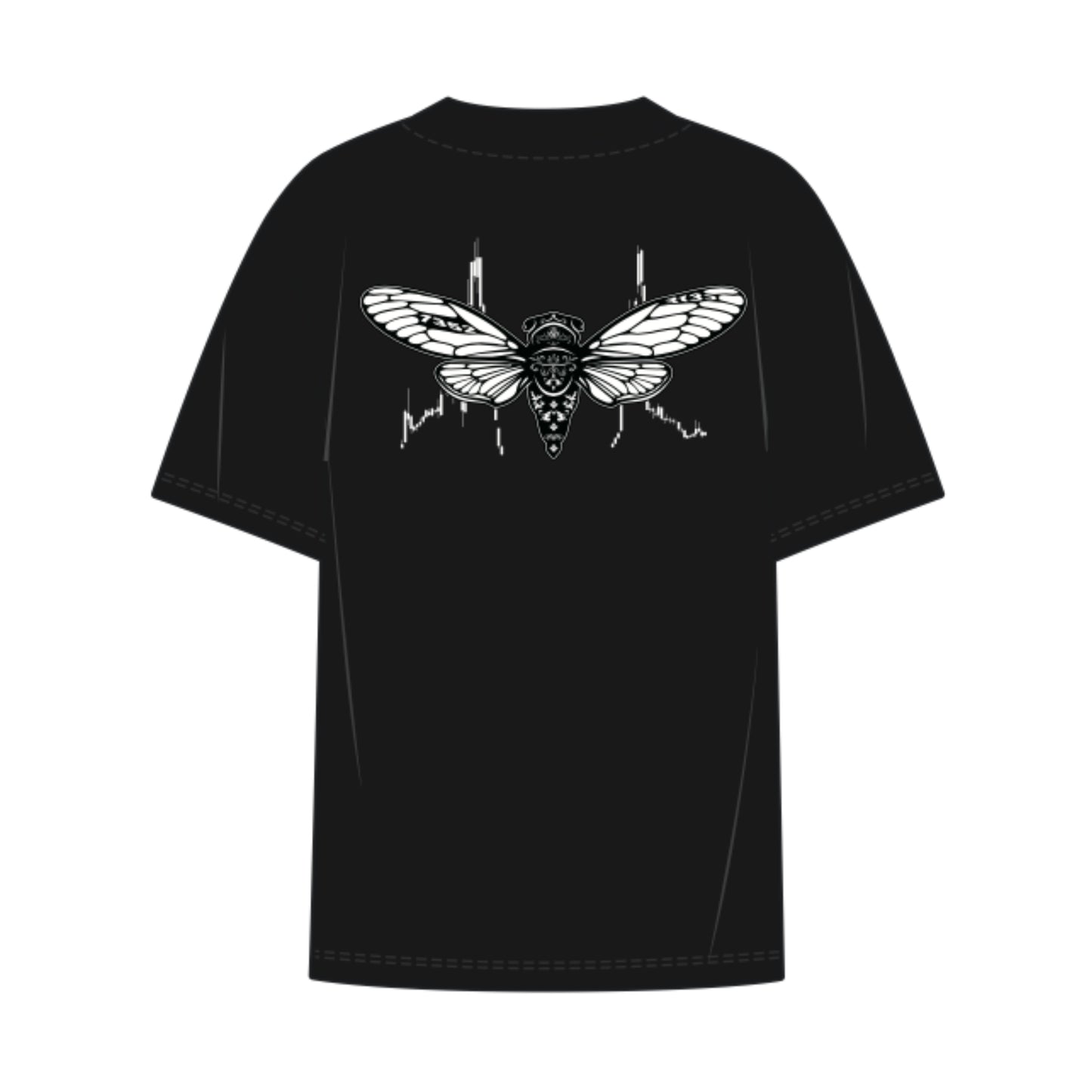 MEN TONPIN CICADA LOGO BACK PRINT BLACK